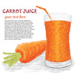 carrot vegetable and a glass of carrot juice