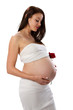 Beautiful pregnant brunette lady