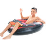 Photo: junge auf dem schwimmring junge auf dem schwimmring