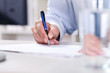 Hand writing on a paper