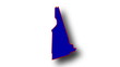 State of New Hampshire map reveals from the USA map silhouette 
