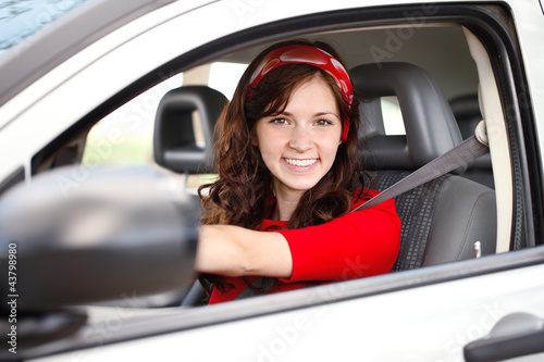 Photo: Beautiful woman driver Beautiful woman driver