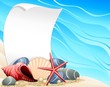Vector: Conchiglie Mare Cartolina Estate-Ocean Seashell Summer Card Conchiglie Mare Cartolina Estate-Ocean Seashell Summer Card