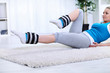 Woman doing exercise for strengthening legs