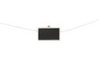 one mini chalkboard on clothesline