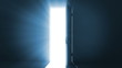 Vídeo: Door opening to a bright light. Door opening to a bright light.