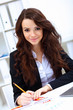 Young busines woman with notebook