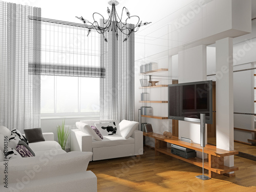 Illustration: modern interior modern interior