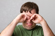 Man trying to take away the tears