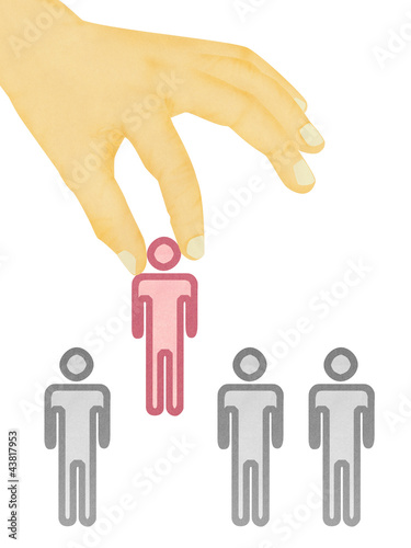 Illustration: Paper texture ,Hand gesture pointing at something Paper texture ,Hand gesture pointing at something