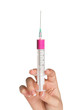 Hand with syringe