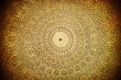 Dome of the mosque, oriental ornaments from Samarkand, Uzbekista