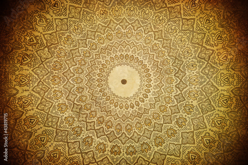 Photo: Dome of the mosque, oriental ornaments from Samarkand, Uzbekista Dome of the mosque, oriental ornaments from Samarkand, Uzbekista