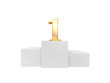 golden number 1 on podium