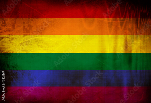 Illustration: Gay pride flag Gay pride flag