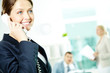 Secretary on the phone