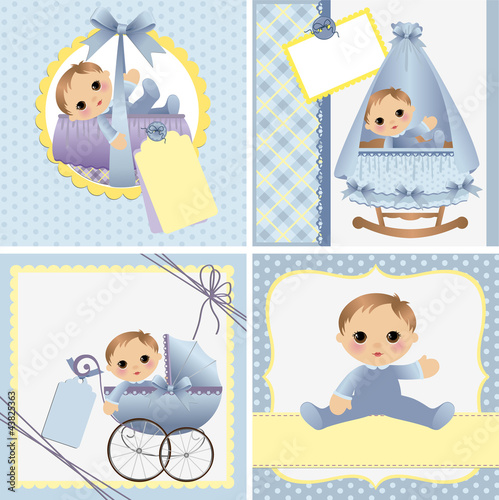 Vector: Cute templates for baby card Cute templates for baby card