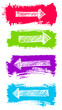 Arrows and Grunge Color Brush Vector Set