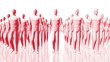Men Walking Business Concept - Leadership Teamwork seamless loop