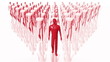 Men Walking Business Concept - Leadership Teamwork seamless loop