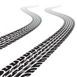 Vector: Winding trace of the tires Winding trace of the tires