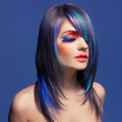 Photo: Lady with bright makeup Lady with bright makeup