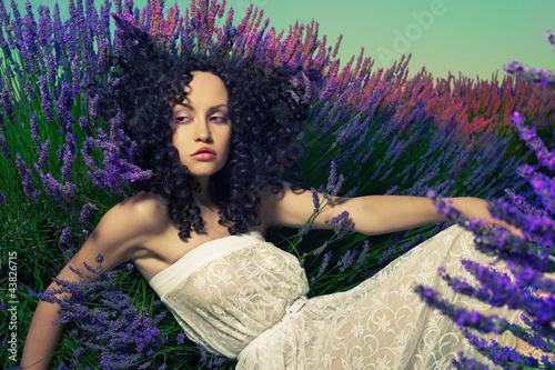 Photo: Beautiful lady in lavender Beautiful lady in lavender