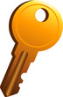 Vector: Key over white Key over white