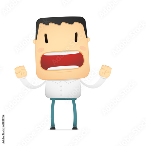 Vektor: funny cartoon casual man funny cartoon casual man