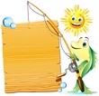 Pesce Pescatore con Pannello-Cartoon Fisher Fish with Panel