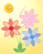 Vektor: button flowers button flowers