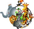 Funny Wild African Animal Cart...