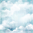 Illustration: An abstract vintage texture background with clouds. An abstract vintage texture background with clouds.