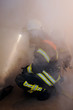 Feuerwehrmann im Rauch
