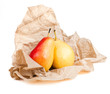 Foto: Fresh pears on white background Fresh pears on white background