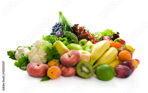 Photo: Different sorts of vegetables, fruit and spicy herbs Different sorts of vegetables, fruit and spicy herbs