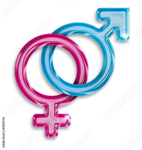 Illustration: male and female symbols male and female symbols