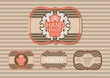 Vintage label Style with four Design Element