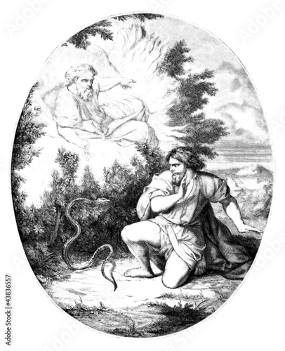 Illustration: Moise : the Burning Bush - Le Buisson Ardent Moise : the Burning Bush - Le Buisson Ardent