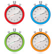 Vector color stopwatch set