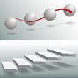 Elegant Sphere Stairs Business Charts