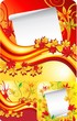 Autumn arrangement of leaves