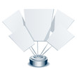 Vektor: Five blank displays for adds Five blank displays for adds