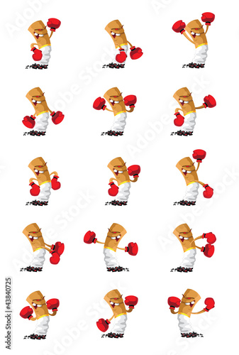 Vector: set cigarette cartoon set cigarette cartoon