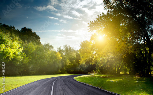 Photo: road and lightning road and lightning