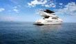 Luxury yacht in the middle of the ocean