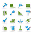 Construction and building equipment Icons - vector icon set 1