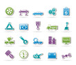 car services and transportation icons - vector icon set