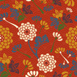 Vector: Oriental flowers seamless pattern Oriental flowers seamless pattern