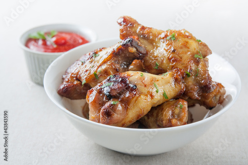 Photo: Chicken wings with barbecue sauce Chicken wings with barbecue sauce